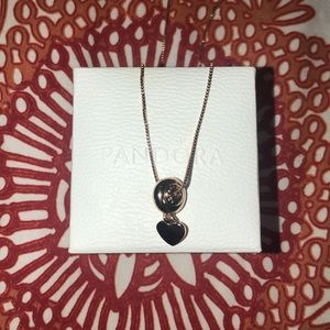 Rose Gold Dangling Heart Pandora Charm